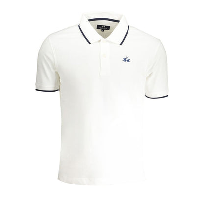 Polo da uomo in cotone bianco La Martina