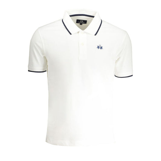 Polo da uomo in cotone bianco La Martina