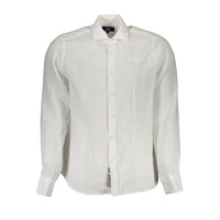 Camicia da uomo in lino bianco La Martina