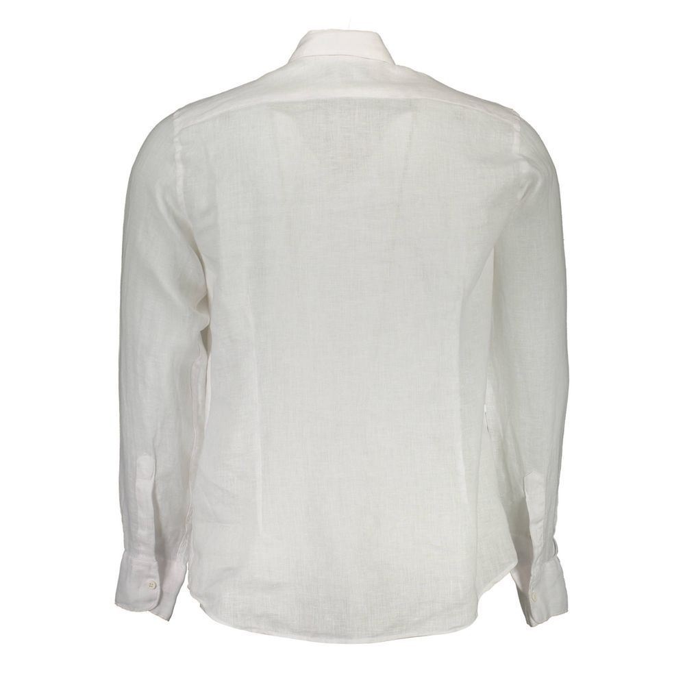 Chemise homme en lin La Martina Bianco
