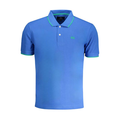 Polo La Martina Blu en coton pour homme