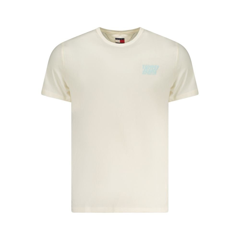 T-shirt Tommy Hilfiger beige en coton pour homme