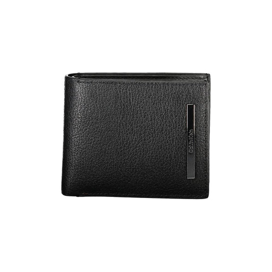 Portafoglio da uomo in pelle nera Calvin Klein