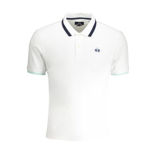 Polo da uomo in cotone bianco La Martina