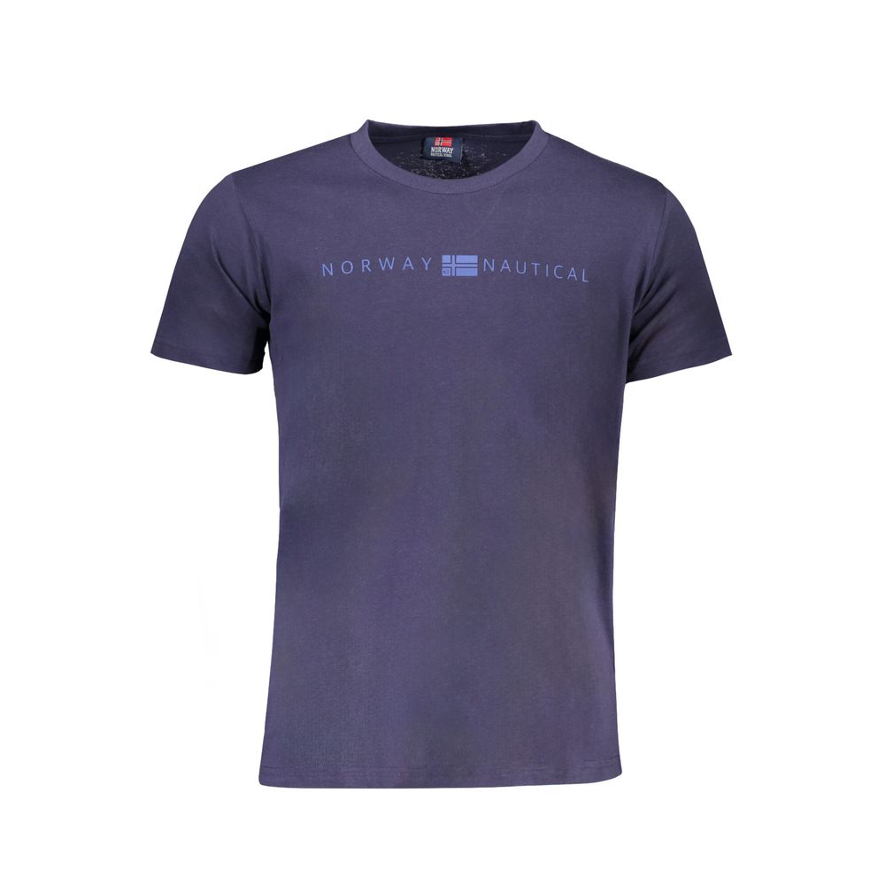 T-shirt homme en coton bleu Norvège 1963