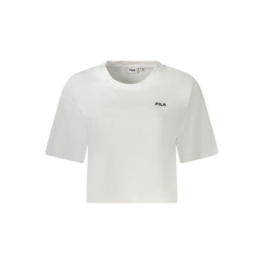 Maglietta da donna in cotone biologico bianco Fila