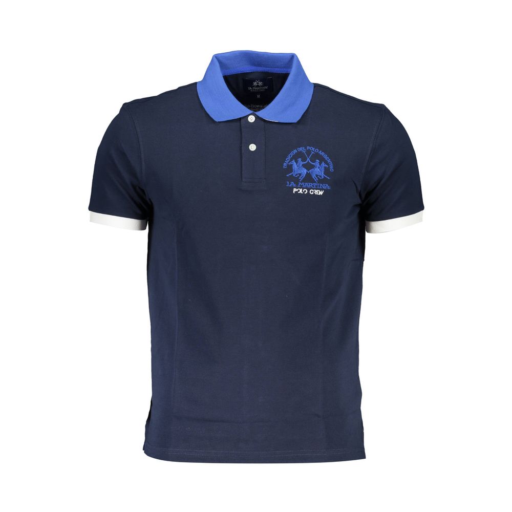 Polo homme La Martina en coton bleu
