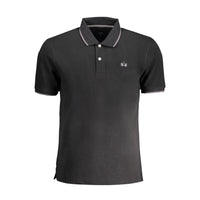 Polo da uomo in cotone nero La Martina