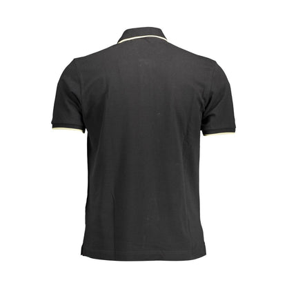 Polo da uomo in cotone nero La Martina