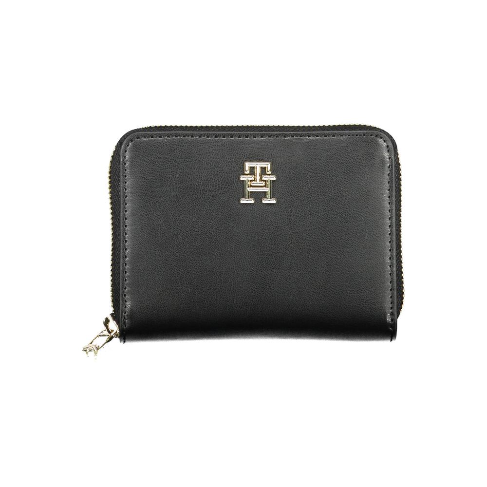 Portefeuille Tommy Hilfiger pour femme en polyuréthane noir