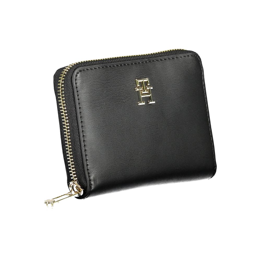 Portefeuille Tommy Hilfiger pour femme en polyuréthane noir