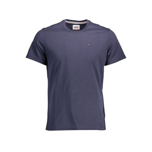 Maglietta da uomo in cotone biologico blu Tommy Hilfiger