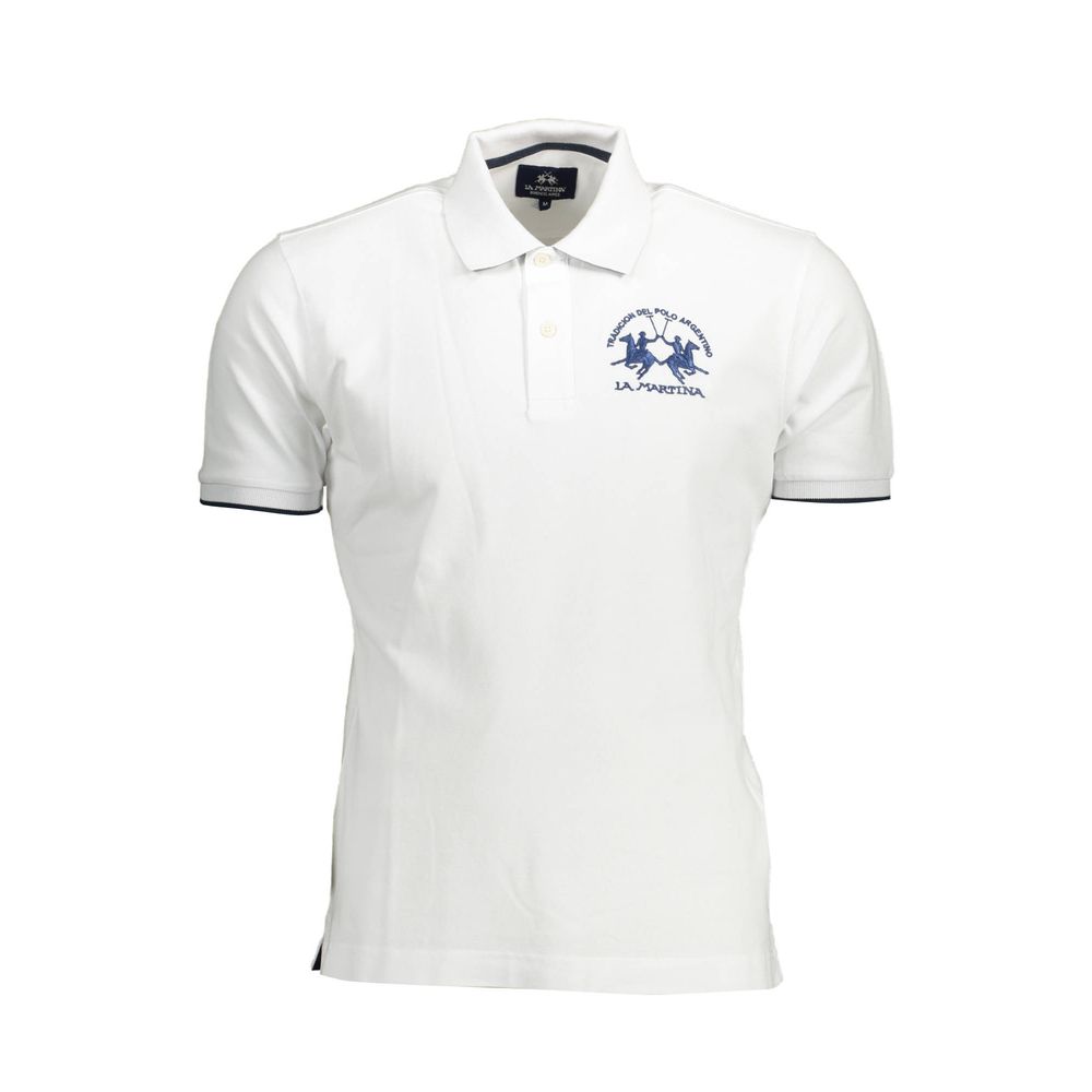 Polo homme La Martina en coton blanc