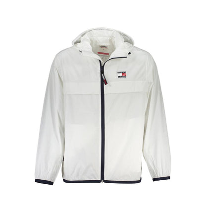 Giacca impermeabile da uomo in nylon bianco Tommy Hilfiger