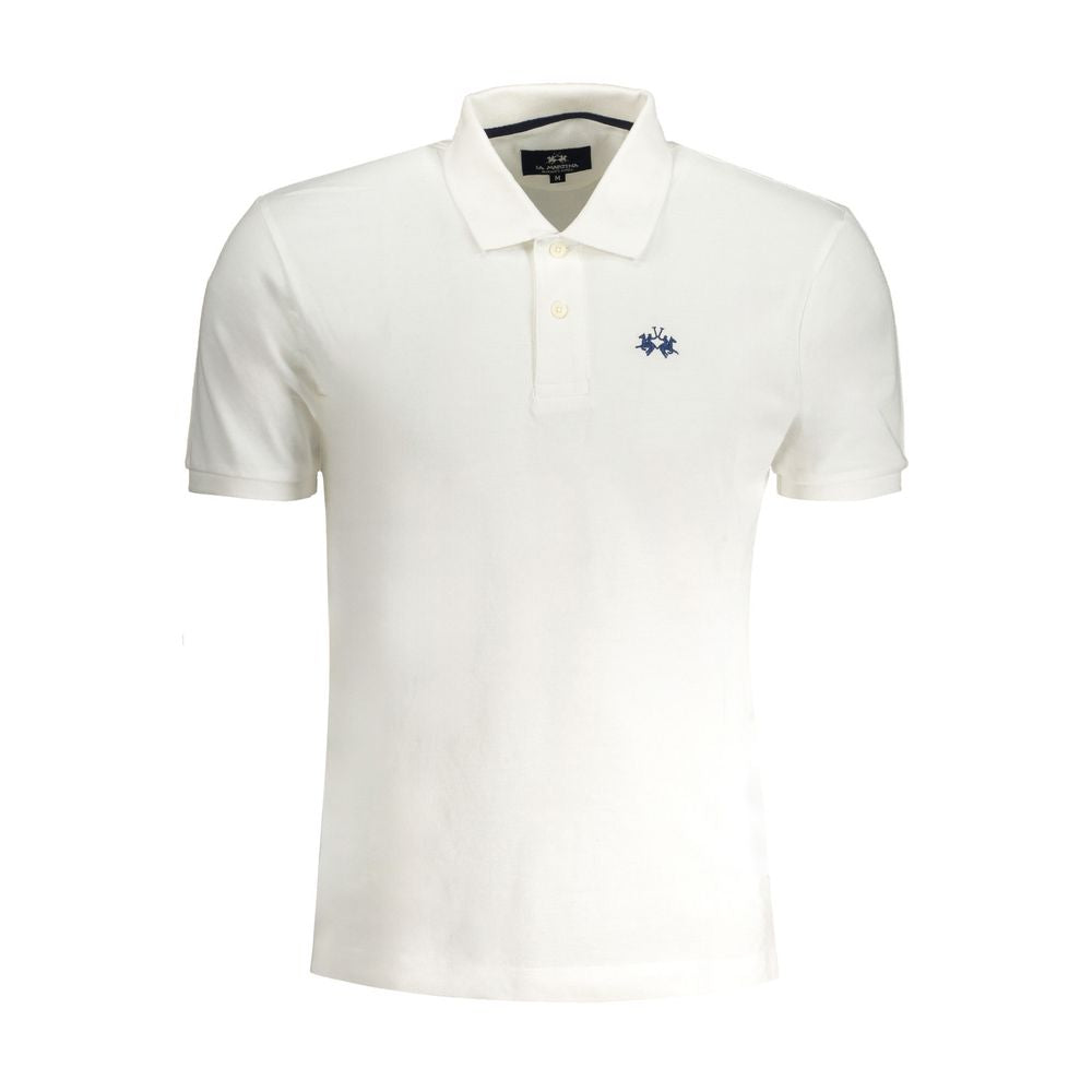 Polo da uomo in cotone bianco La Martina