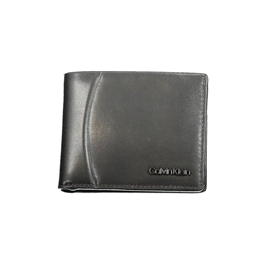 Portafoglio da uomo in pelle Calvin Klein Nero