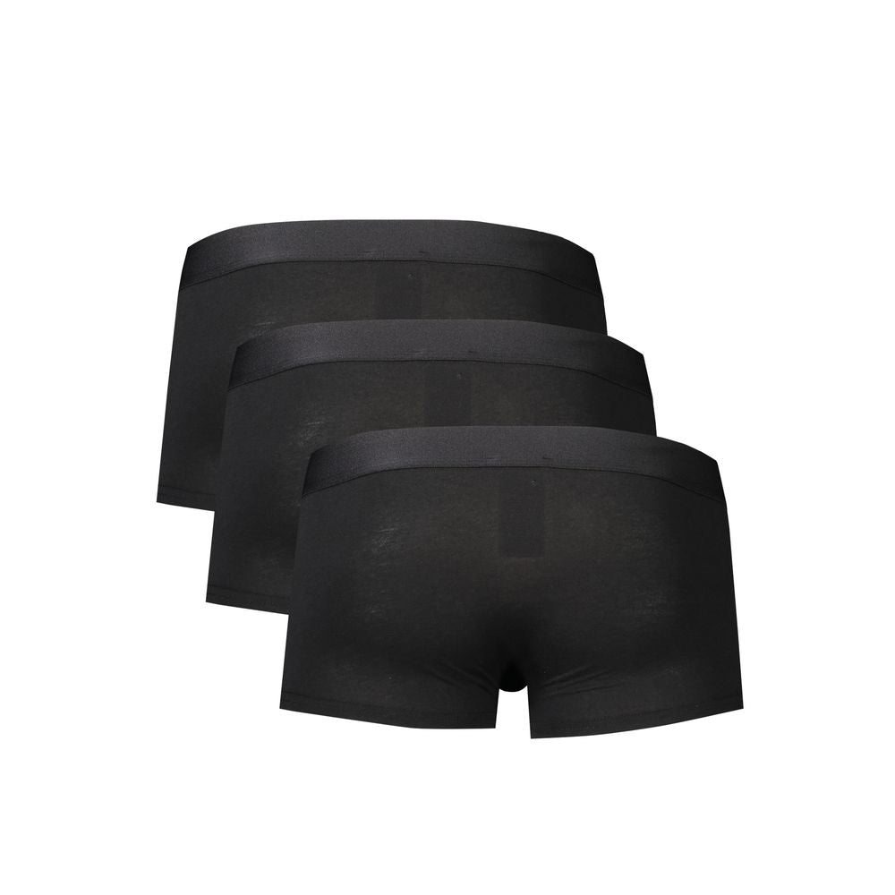 Boxer da uomo in poliestere nero Bikkembergs