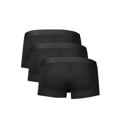 Boxer da uomo in poliestere nero Bikkembergs