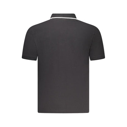Polo da uomo in cotone nero North Sails