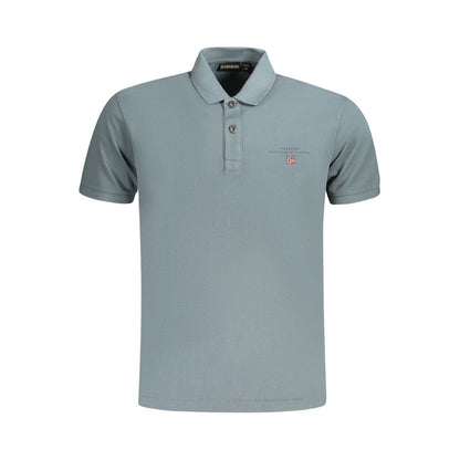 Polo da uomo in cotone grigio Napapijri