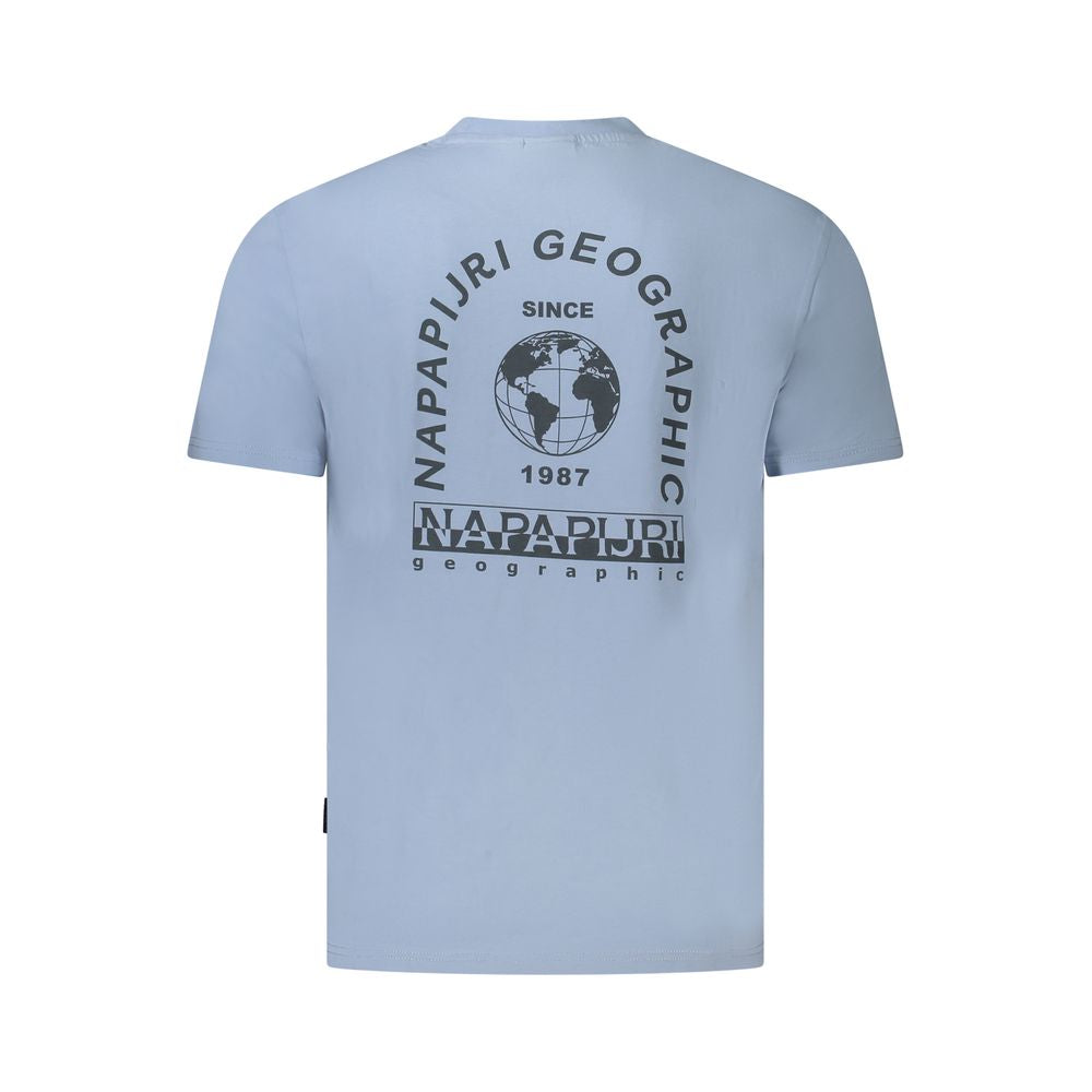 T-shirt homme Napapijri bleu clair en coton