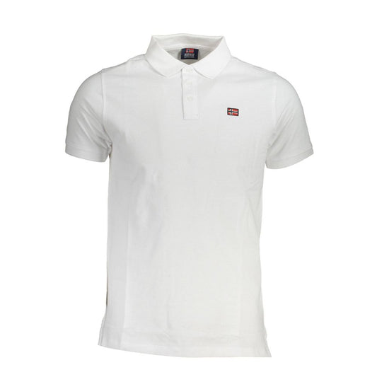 Norvegia 1963 Bianco Cotone Polo da Uomo