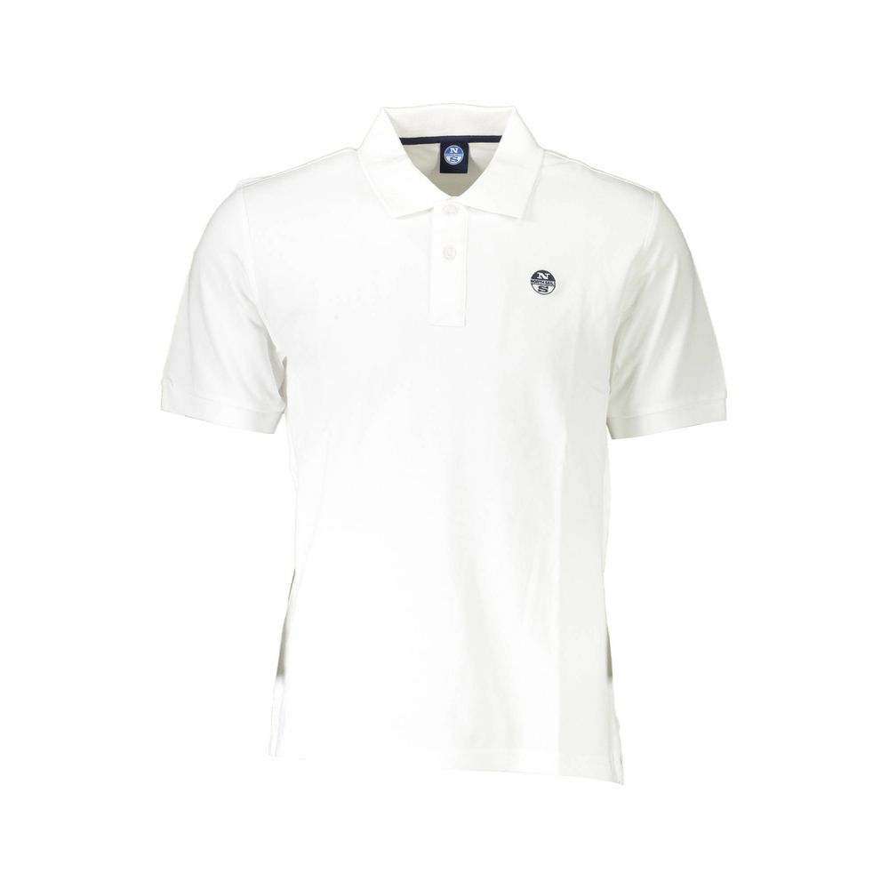 Polo da uomo in cotone bianco North Sails