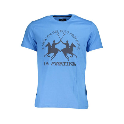 T-shirt da uomo in cotone blu La Martina
