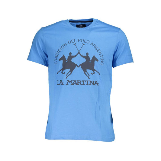 T-shirt da uomo in cotone blu La Martina
