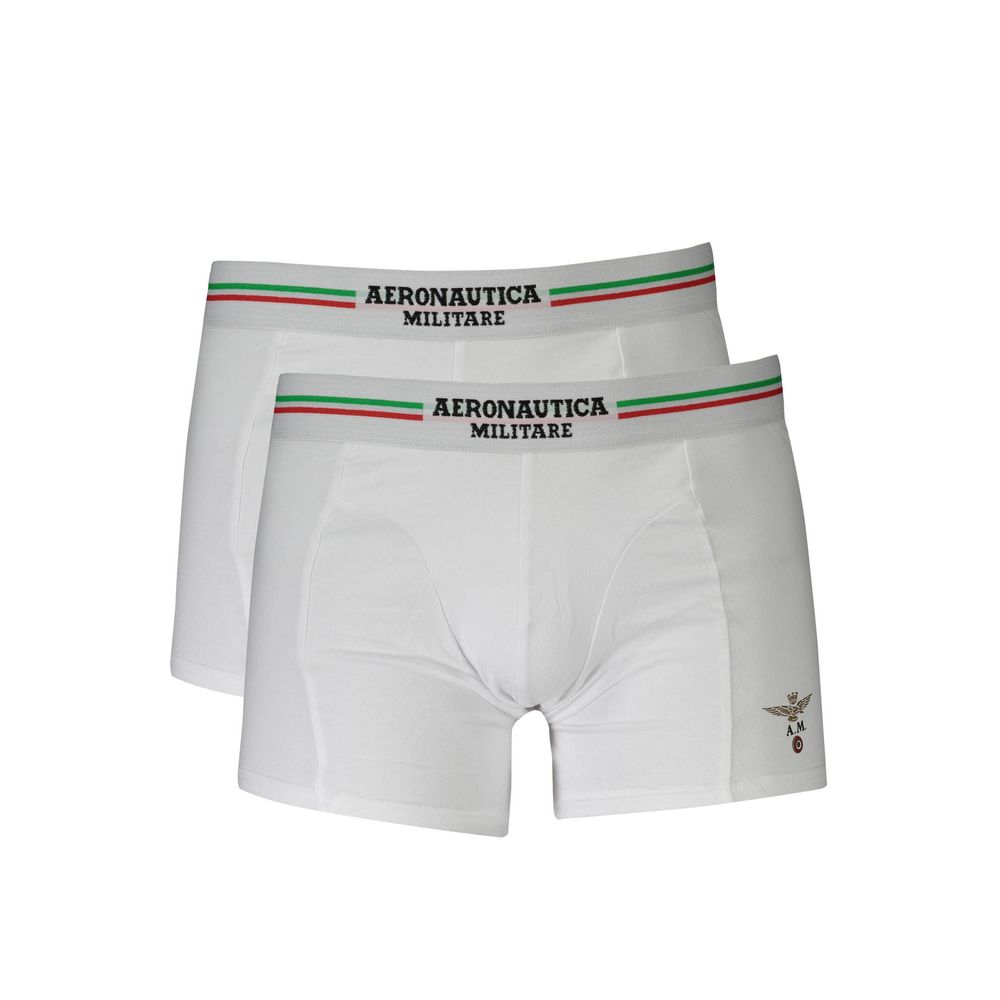 Boxer da uomo in cotone bianco Aeronautica Militare