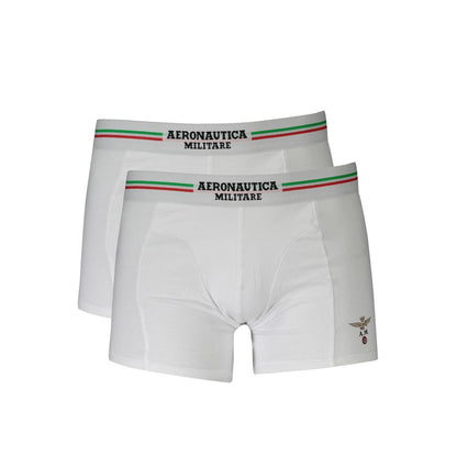 Boxer da uomo in cotone bianco Aeronautica Militare