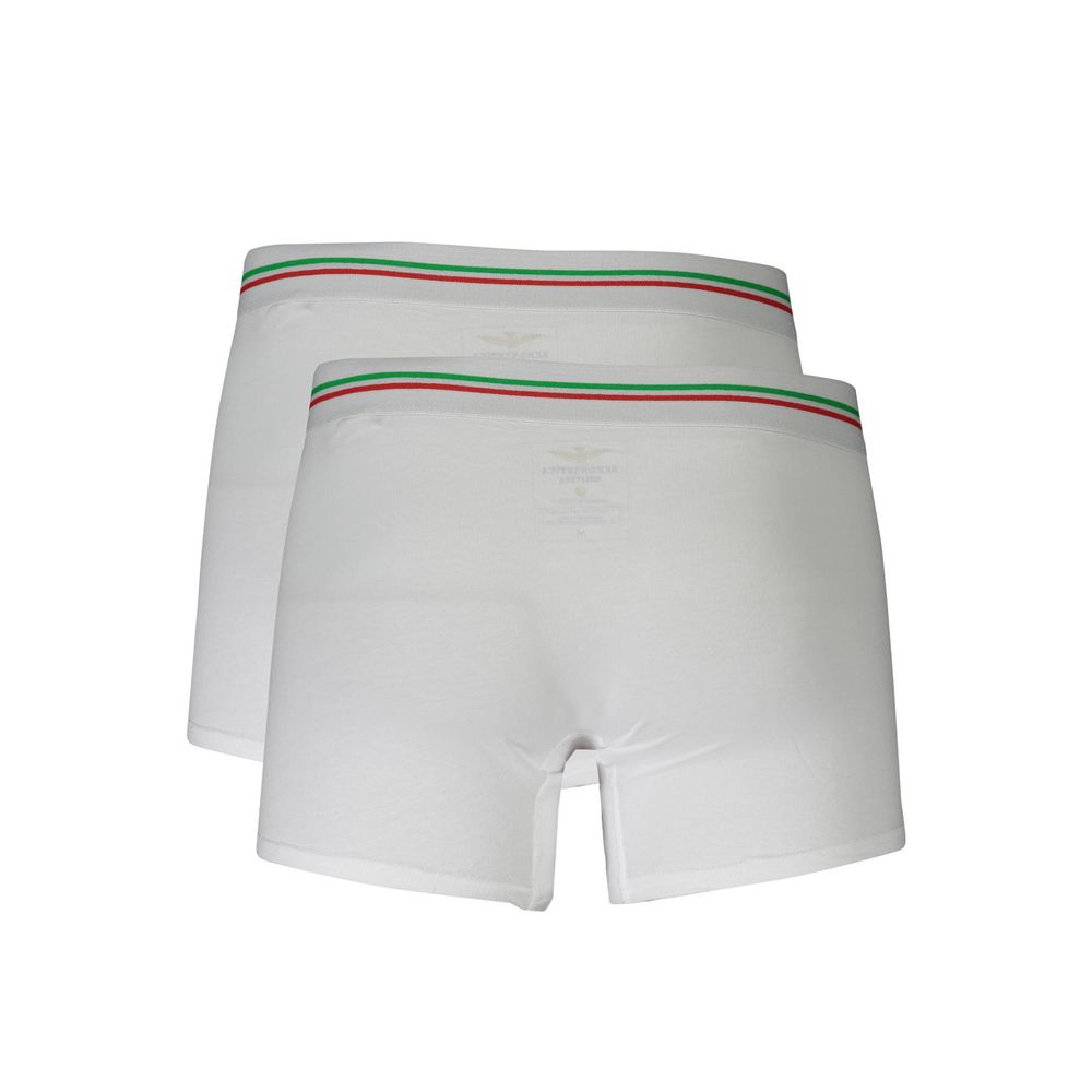 Boxer da uomo in cotone bianco Aeronautica Militare