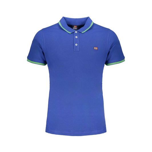 Polo da uomo in cotone blu Norway 1963