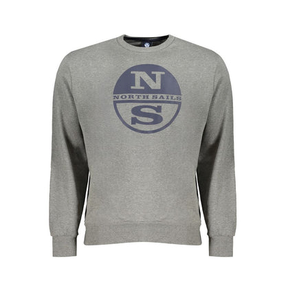 Felpa da uomo in cotone grigio North Sails