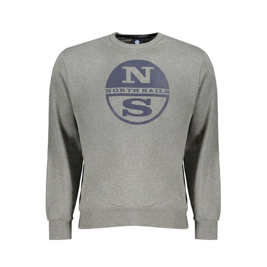 Felpa da uomo in cotone grigio North Sails