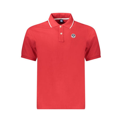 Polo da uomo in cotone rosso North Sails
