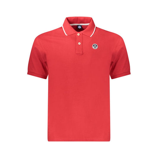 Polo da uomo in cotone rosso North Sails
