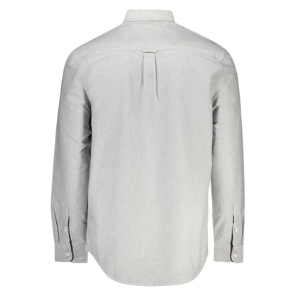 Camicia da uomo in cotone grigio Tommy Hilfiger