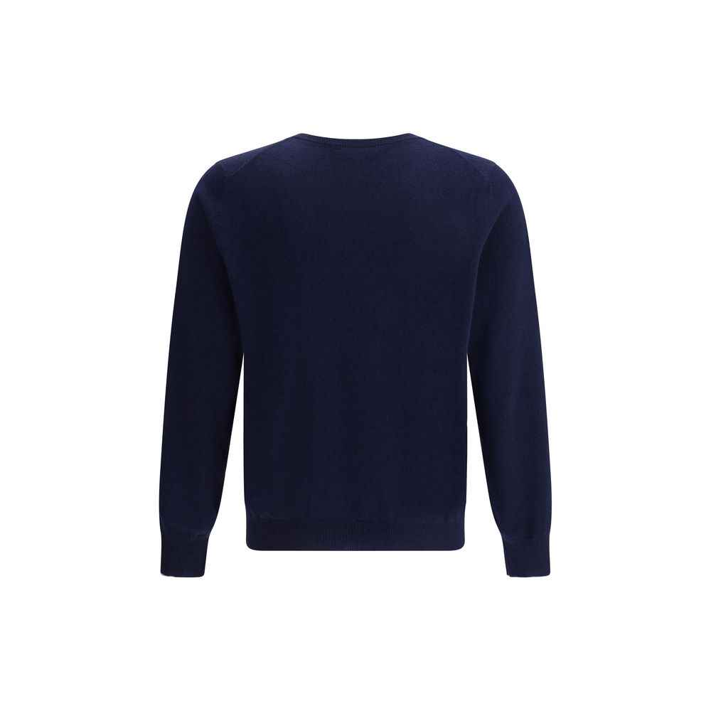 Maglione in cashmere blu Brunello Cucinelli