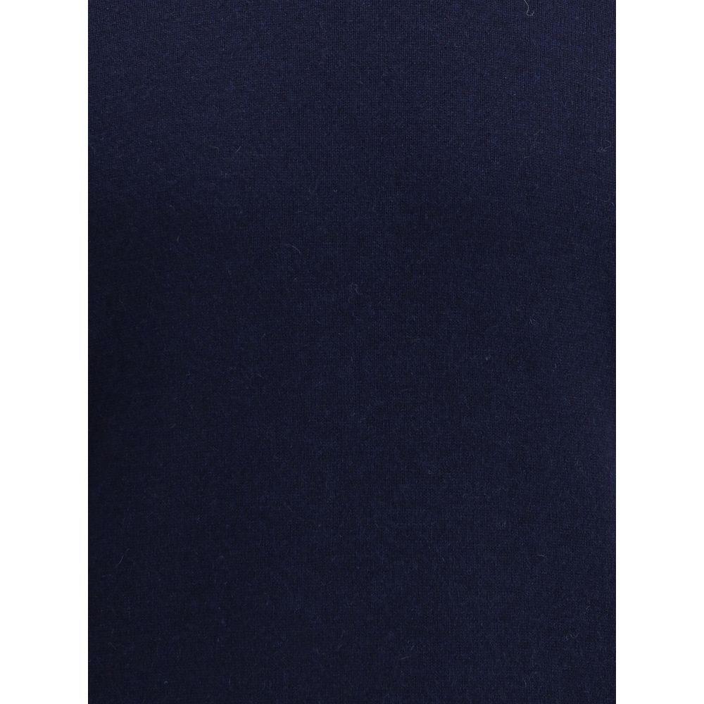 Maglione in cashmere blu Brunello Cucinelli