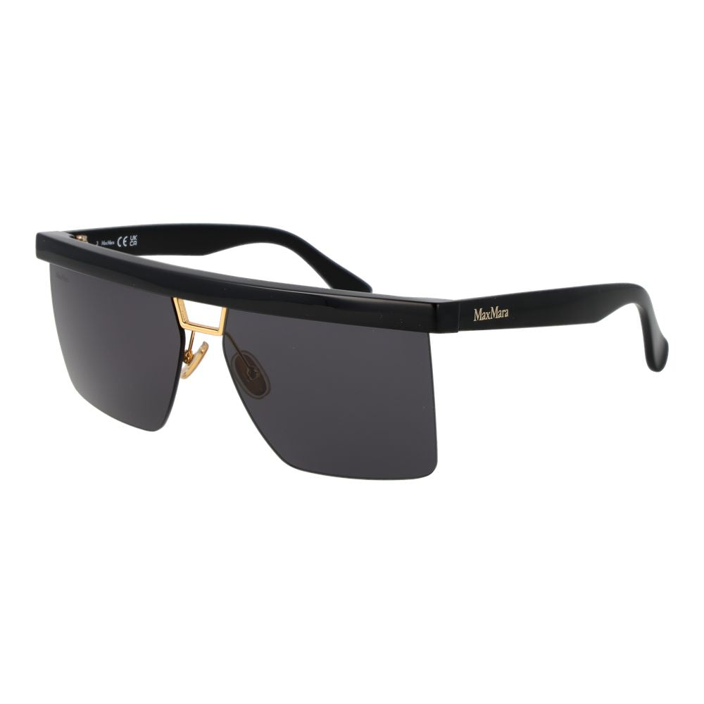 Lunettes de soleil Max Mara en acier inoxydable noir