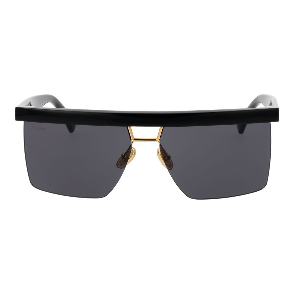 Lunettes de soleil Max Mara en acier inoxydable noir