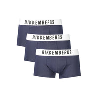 Boxer da uomo in poliestere blu di Bikkembergs