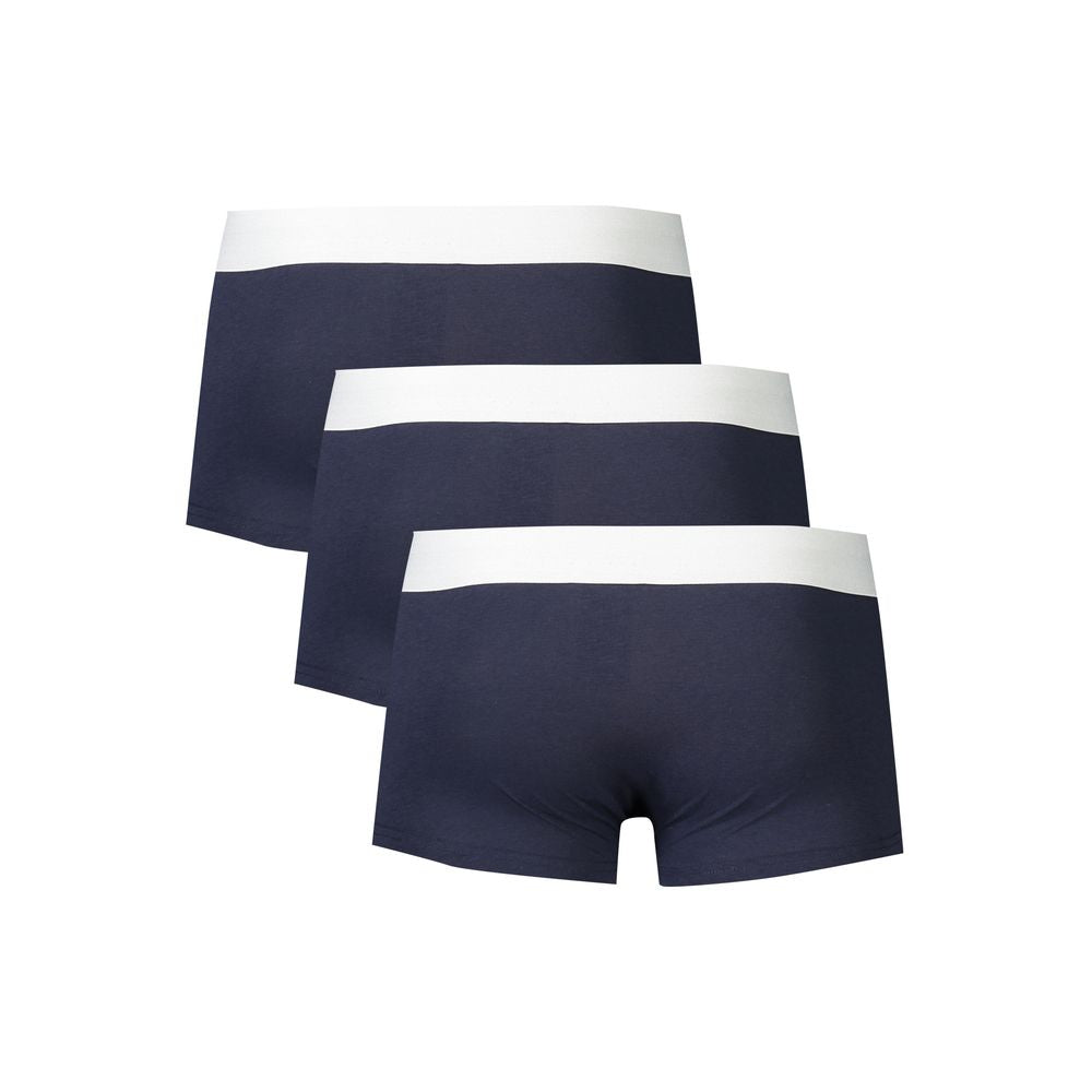 Boxer da uomo in poliestere blu di Bikkembergs
