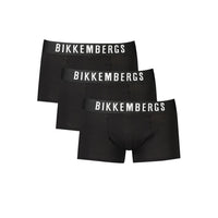 Boxer da uomo in poliestere nero Bikkembergs