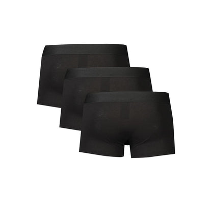 Boxer da uomo in poliestere nero Bikkembergs