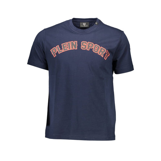 T-shirt da uomo in cotone blu Plein Sport