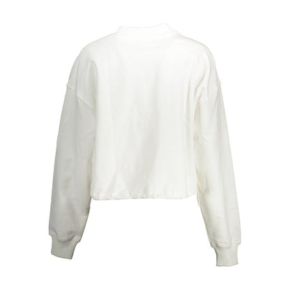 Felpa da donna in cotone bianco Calvin Klein