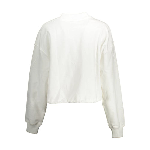 Felpa da donna in cotone bianco Calvin Klein