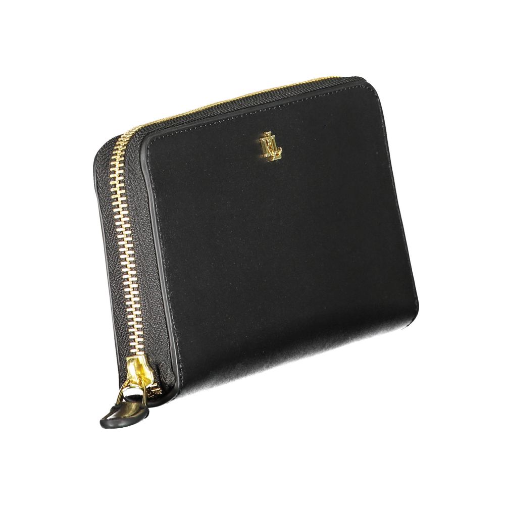 Portefeuille femme Ralph Lauren en cuir noir
